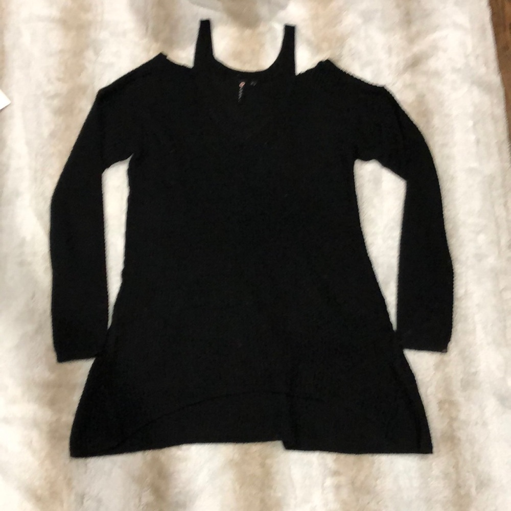 Cold shoulder sweater